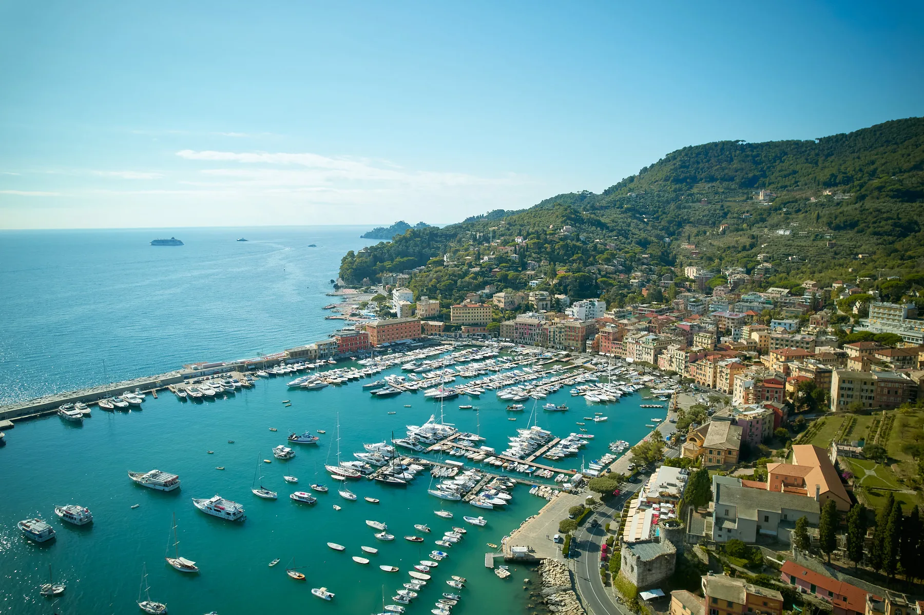 Il golfo e il porto di Santa Margherita Ligure dall’alto