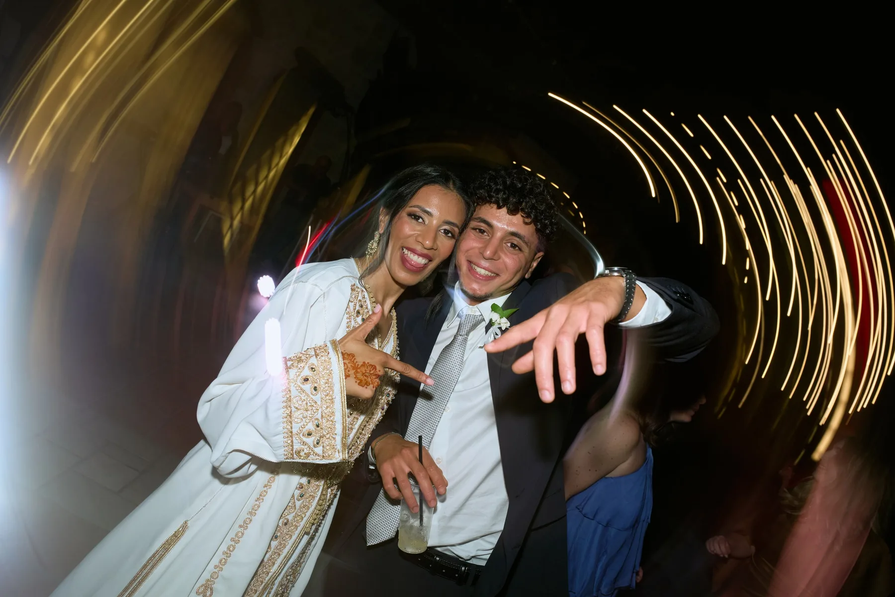 Hanan having fun with a young guest