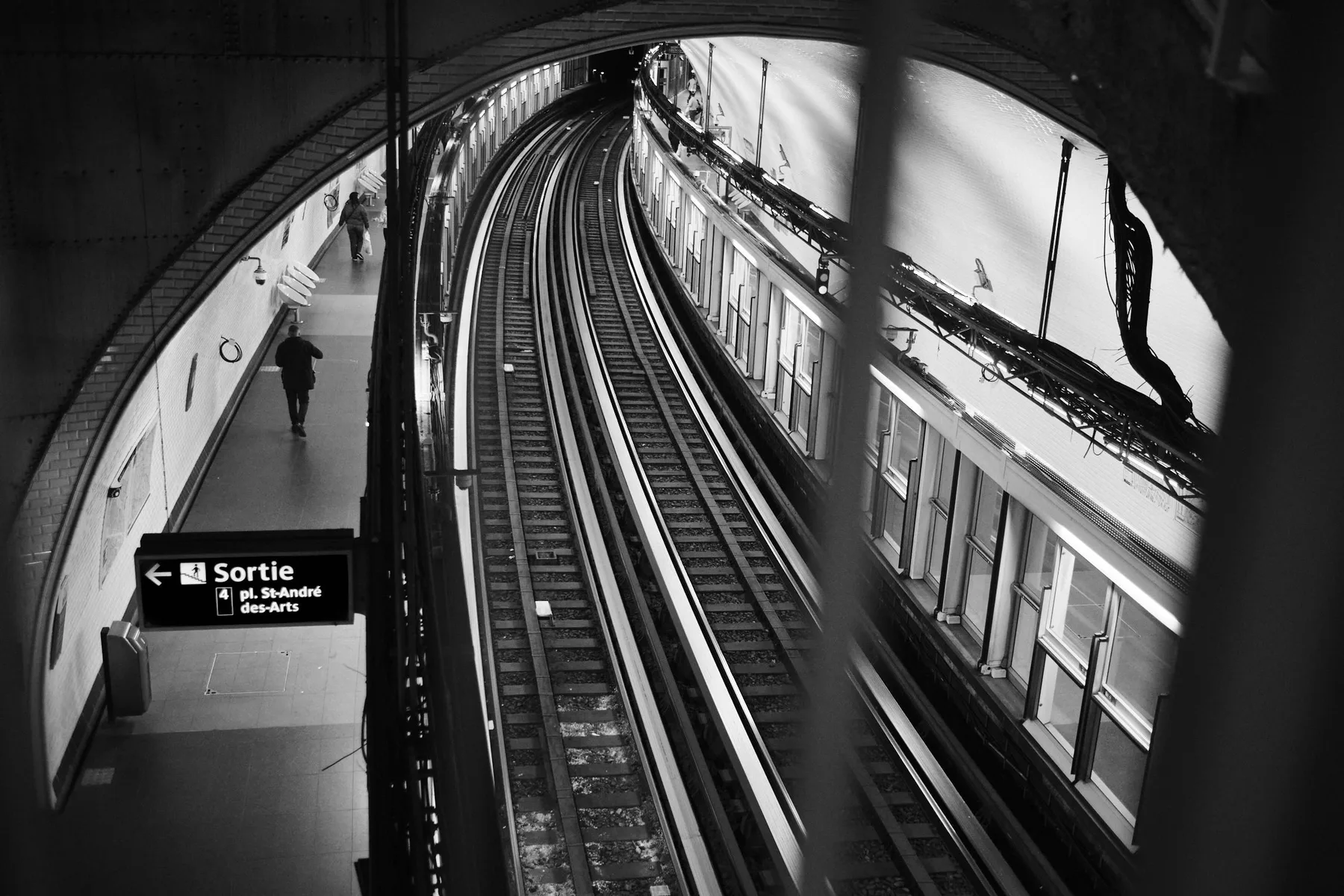 I binari del métro visti dall'alto